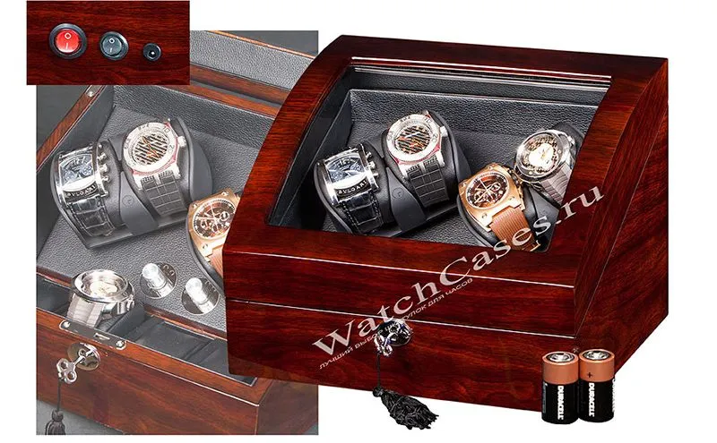 Шкатулка для автоподзавода 4-х часов 8222W [480092]