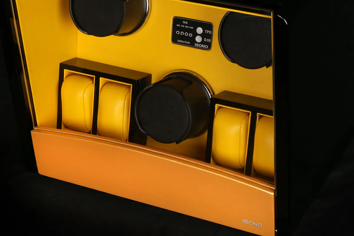 Шкатулка для автоподзавода 3-х часов O3-GOLDEN-YELLOW [380010]
