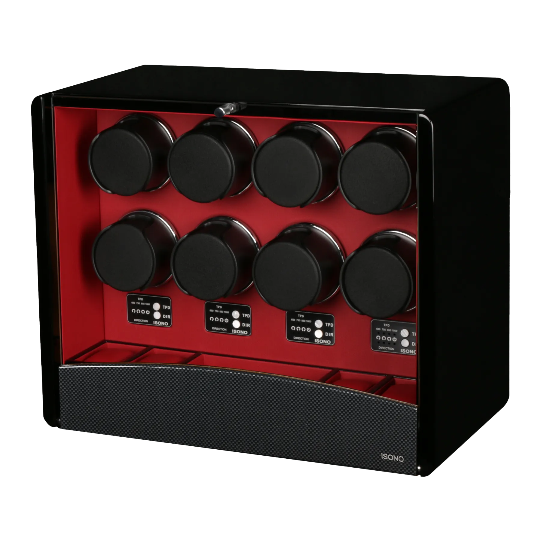 Шкатулка для автоподзавода 8-ми часов O8-CF-RED [380023]