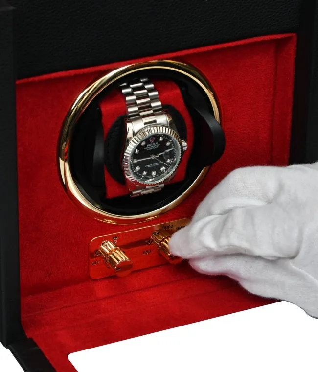 Шкатулка для автоподзавода 1-х часов BADGE 01S-BL [440921]
