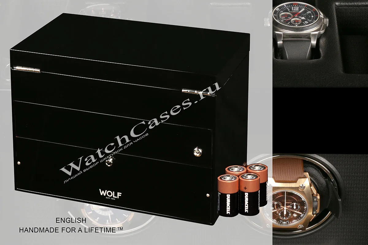 Шкатулка для автоподзавода 2-х часов Wolf 454670 [500015]