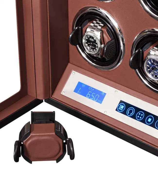 Шкатулка для автоподзавода 4-х часов LEATHER 04 [440787]
