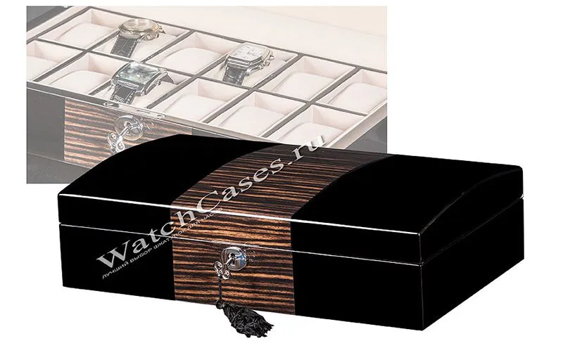 Шкатулка для хранения 12-ти часов 3054Black+Mac [480018]