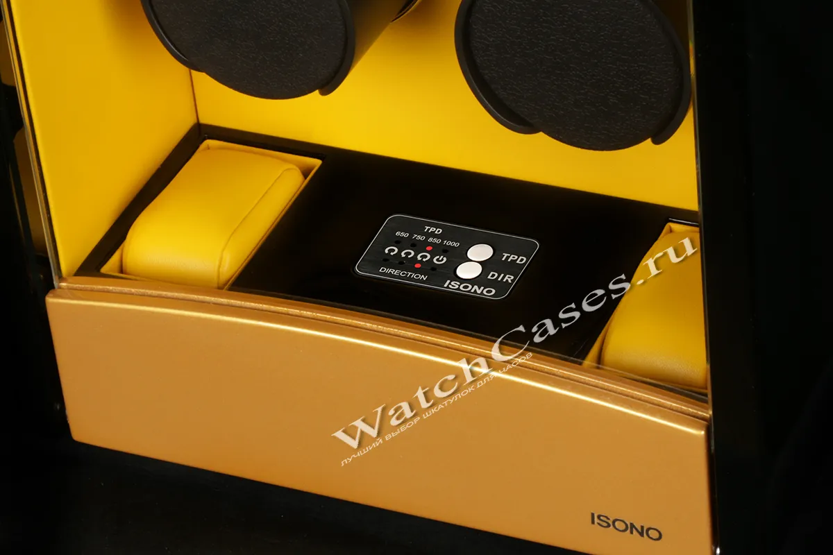 Шкатулка для автоподзавода 2-х часов O2-GOLDEN-YELLOW [380005]