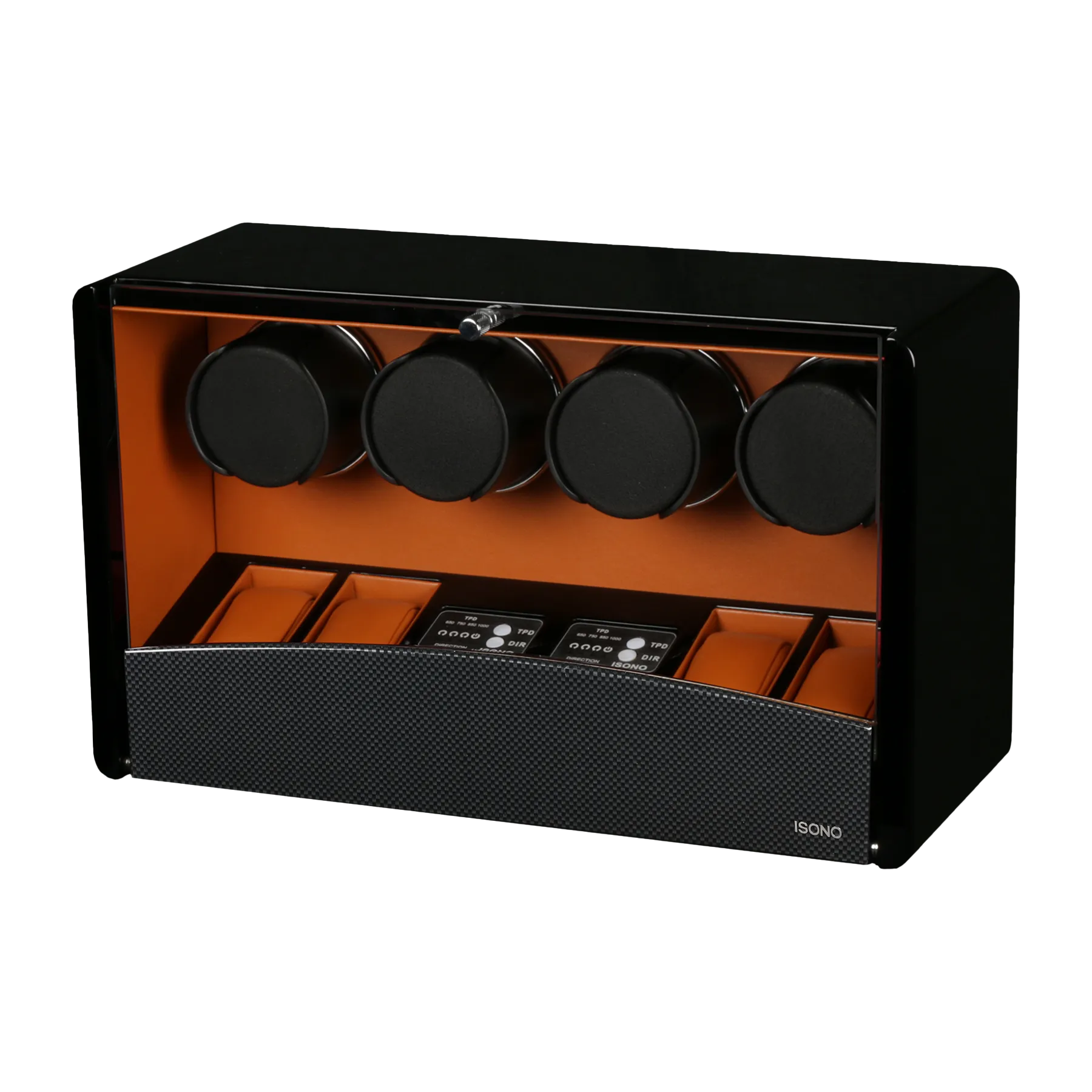 Шкатулка для автоподзавода 4-х часов O4-CF-BROWN [380012]