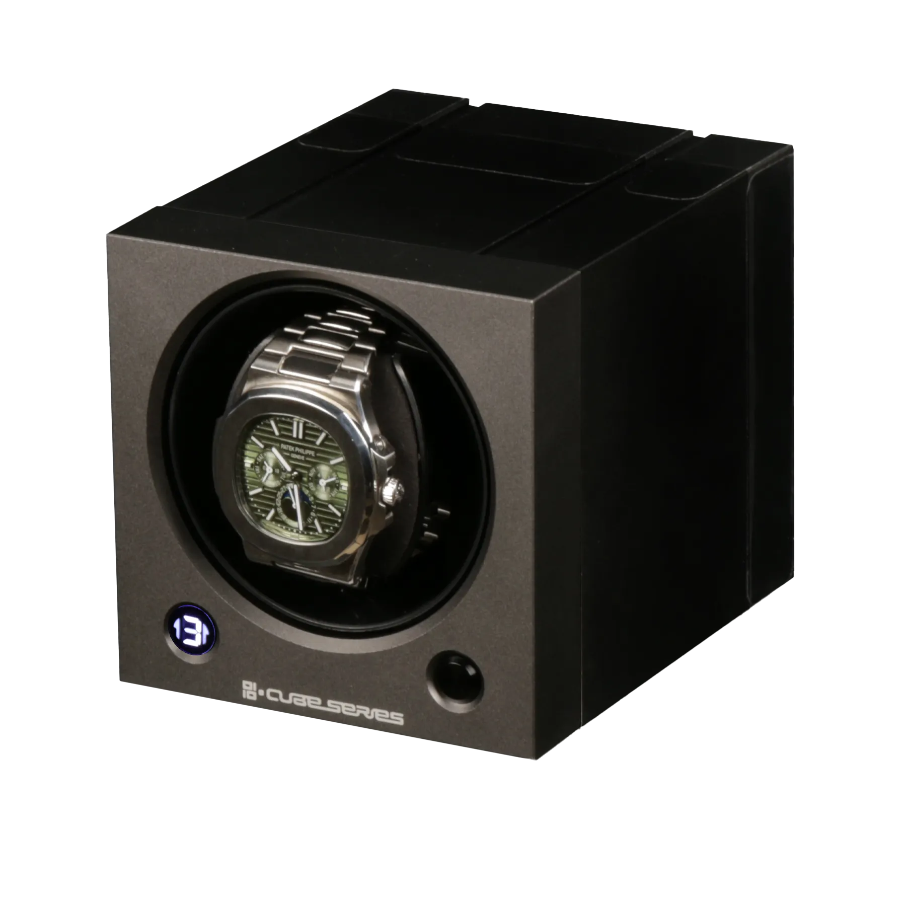 Шкатулка для автоподзавода 1-х часов PD CUBE GY [110059]