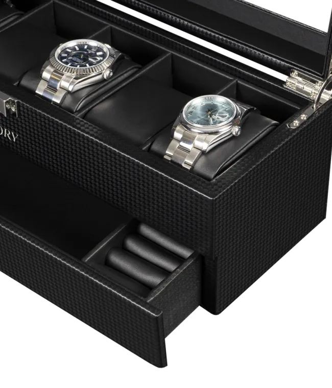 Шкатулка для хранения украшений и 6-ти часов CARBON 06J [440719]