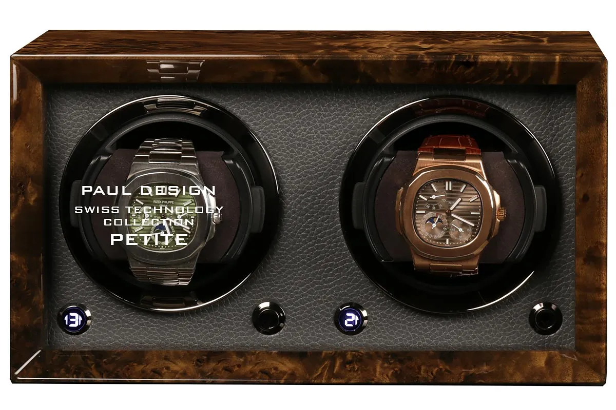 Шкатулка для автоподзавода 2-x часов Petite 2 DB-K [110068]
