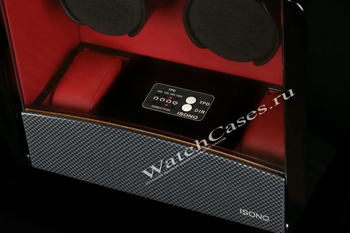 Шкатулка для автоподзавода 2-х часов O2-CF-RED [380004]