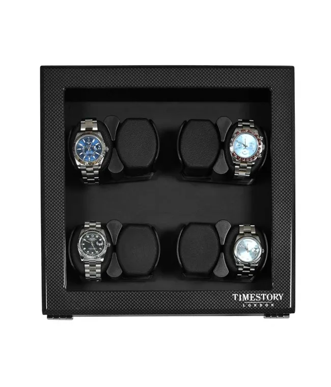 Шкатулка для автоподзавода 8-ми часов с отпечатком CARBON W08 [440486]