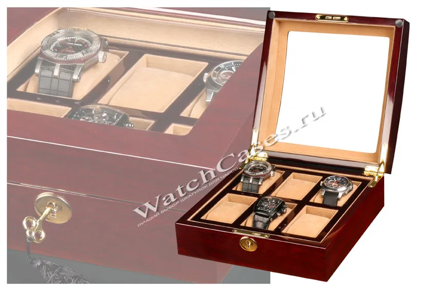 Шкатулка для хранения 6-ти часов 3035Walnut [480008]