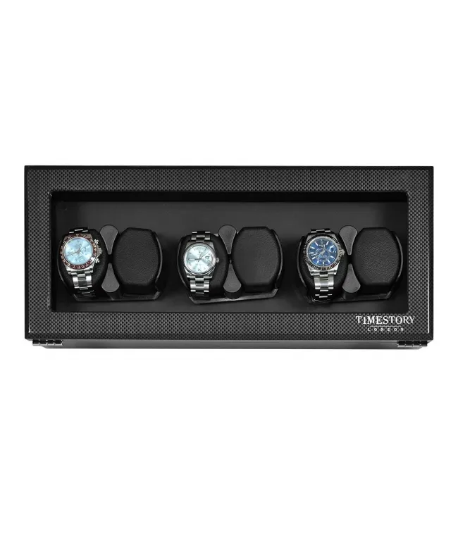 Шкатулка для автоподзавода 6-ти часов с отпечатком CARBON W06 [440485]