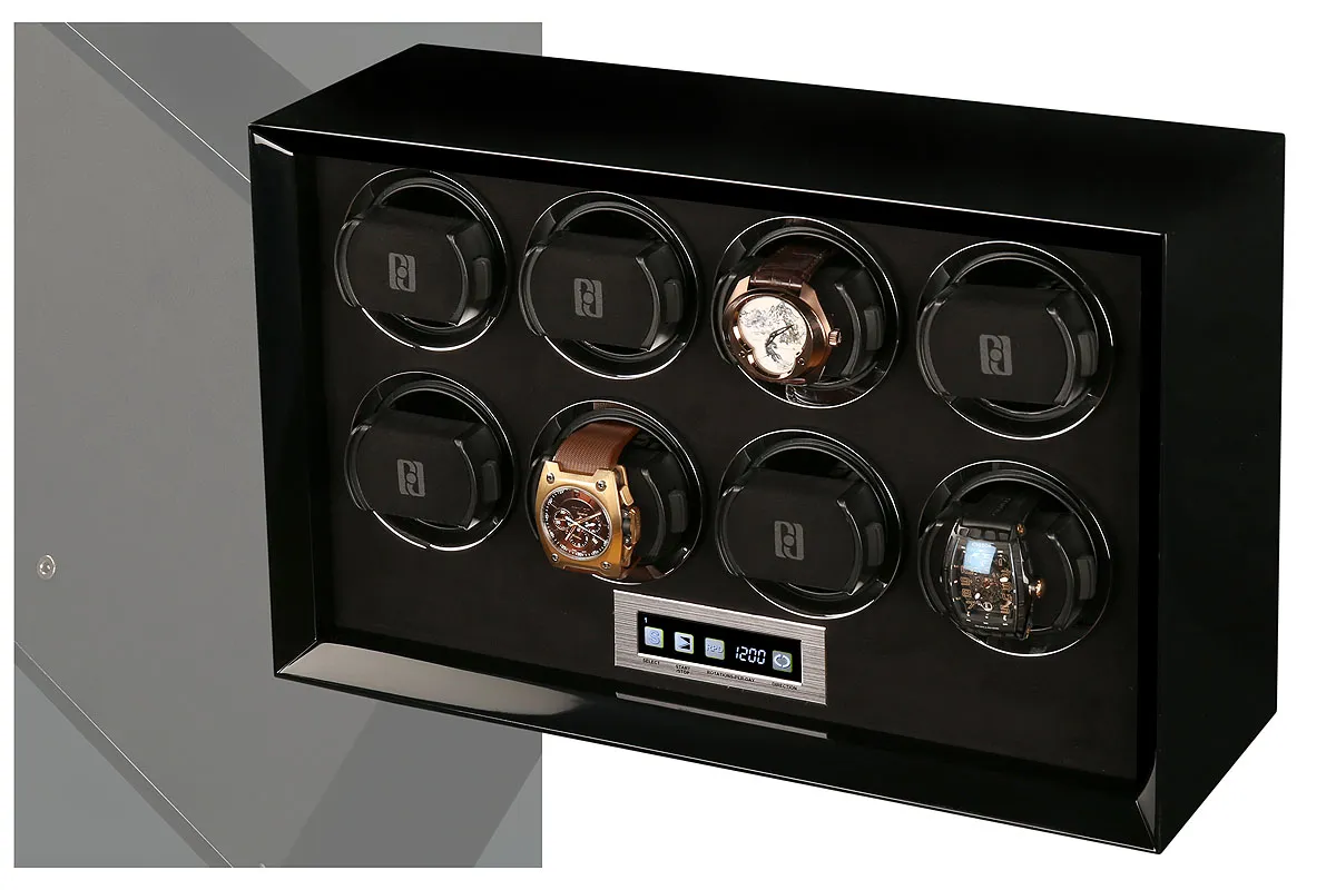 Шкатулка для автоподзавода 8-ми часов Petite 8 BLACK [110084]