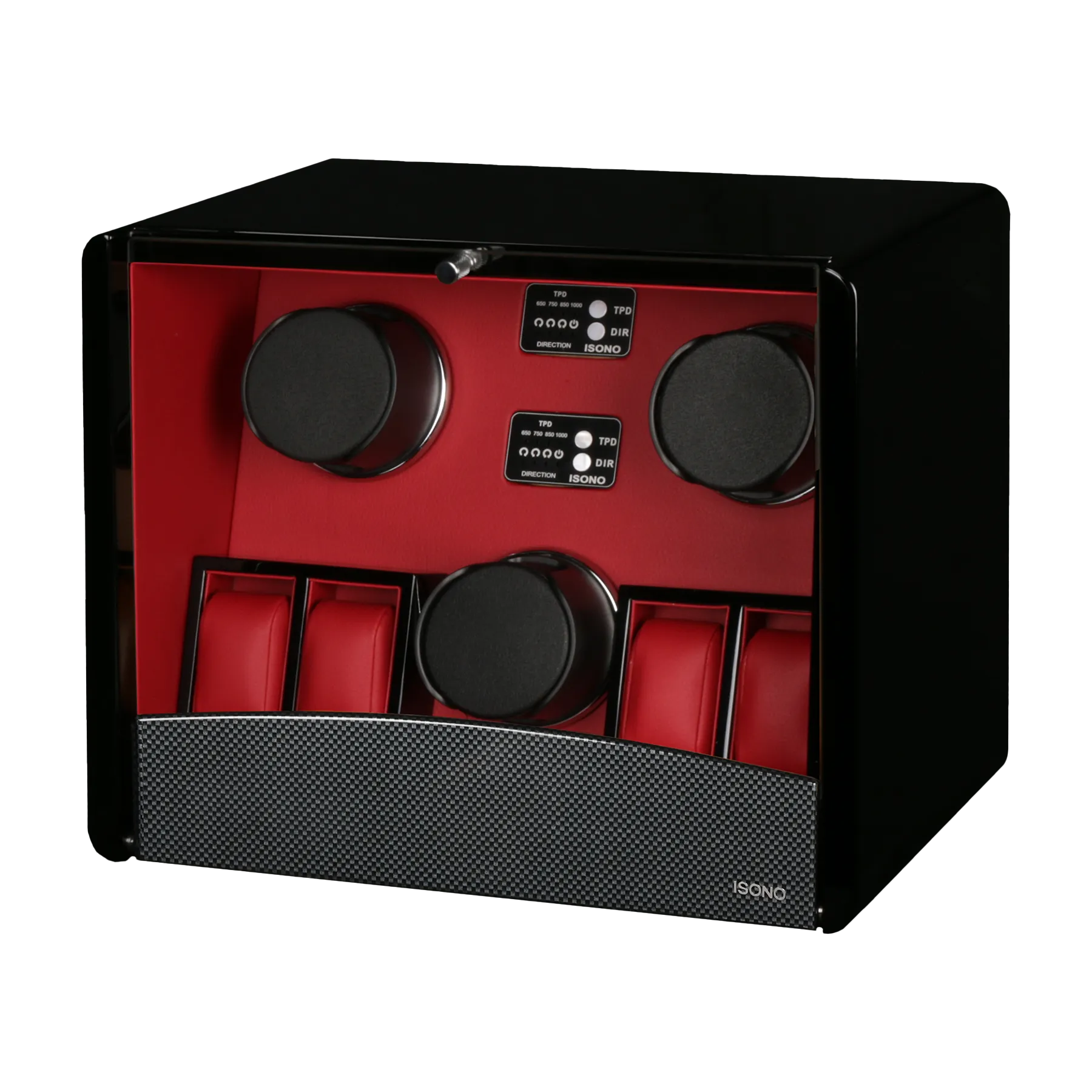 Шкатулка для автоподзавода 3-х часов O3-CF-RED [380009]