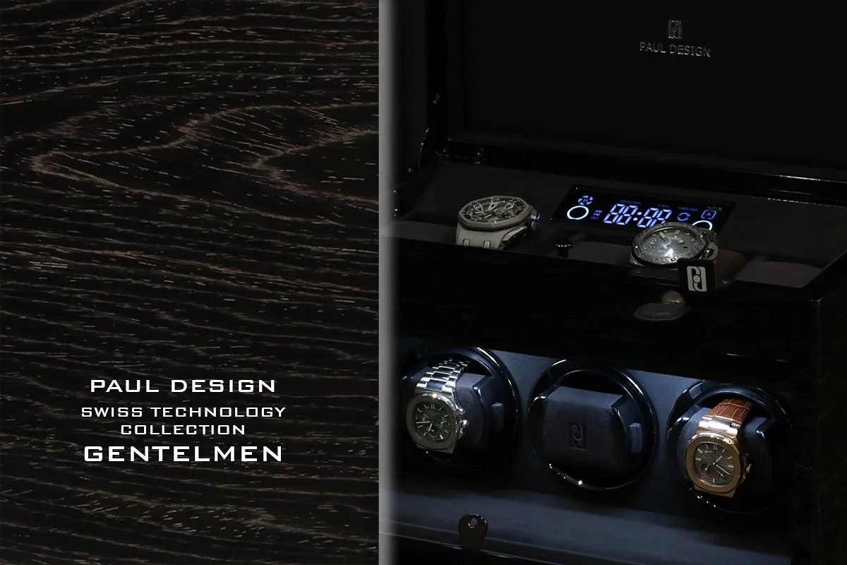 Шкатулка для хранения и автоподзавода 3-х часов Gentlemen 3+5 BA-N [110022]