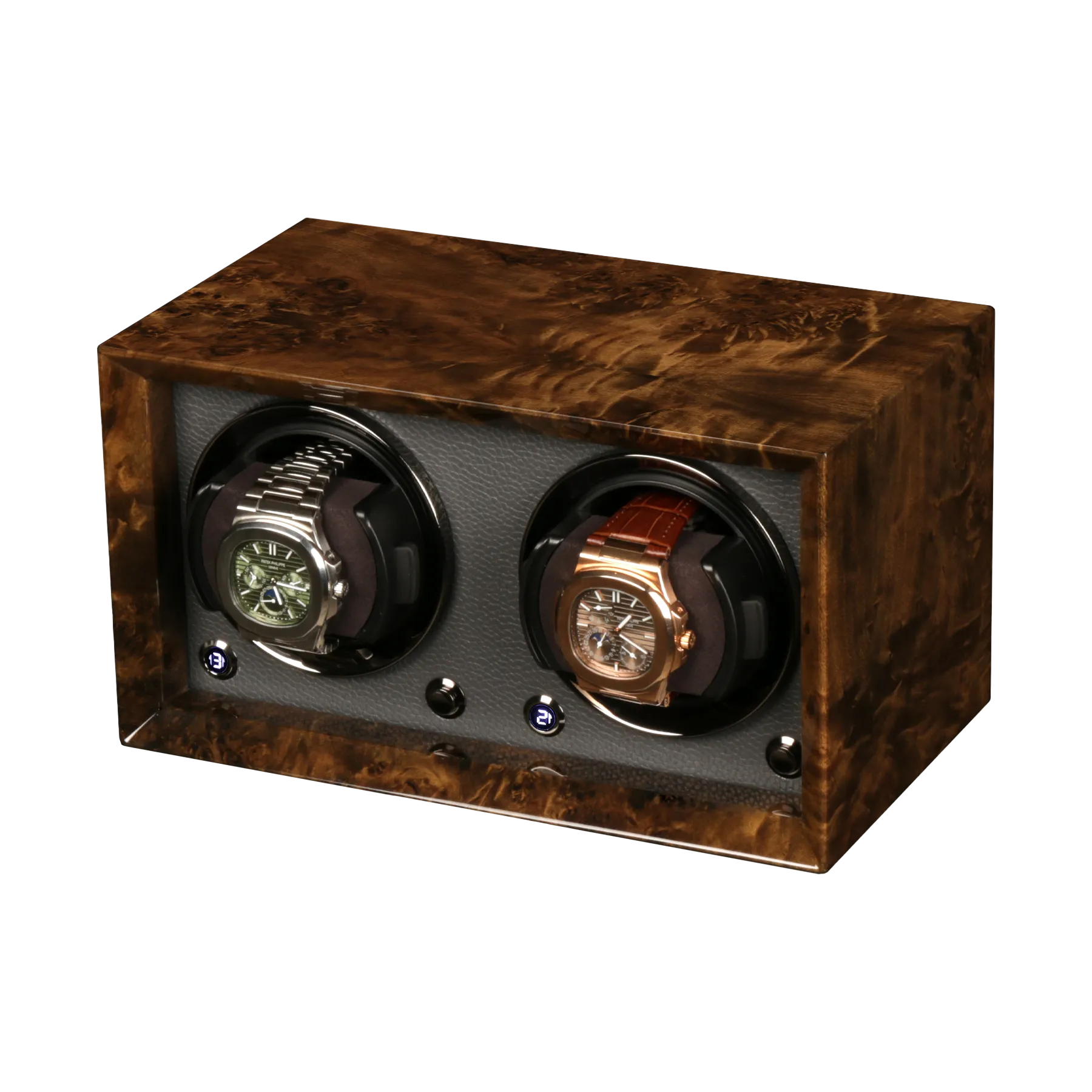 Шкатулка для автоподзавода 2-x часов Petite 2 DB-K [110068]