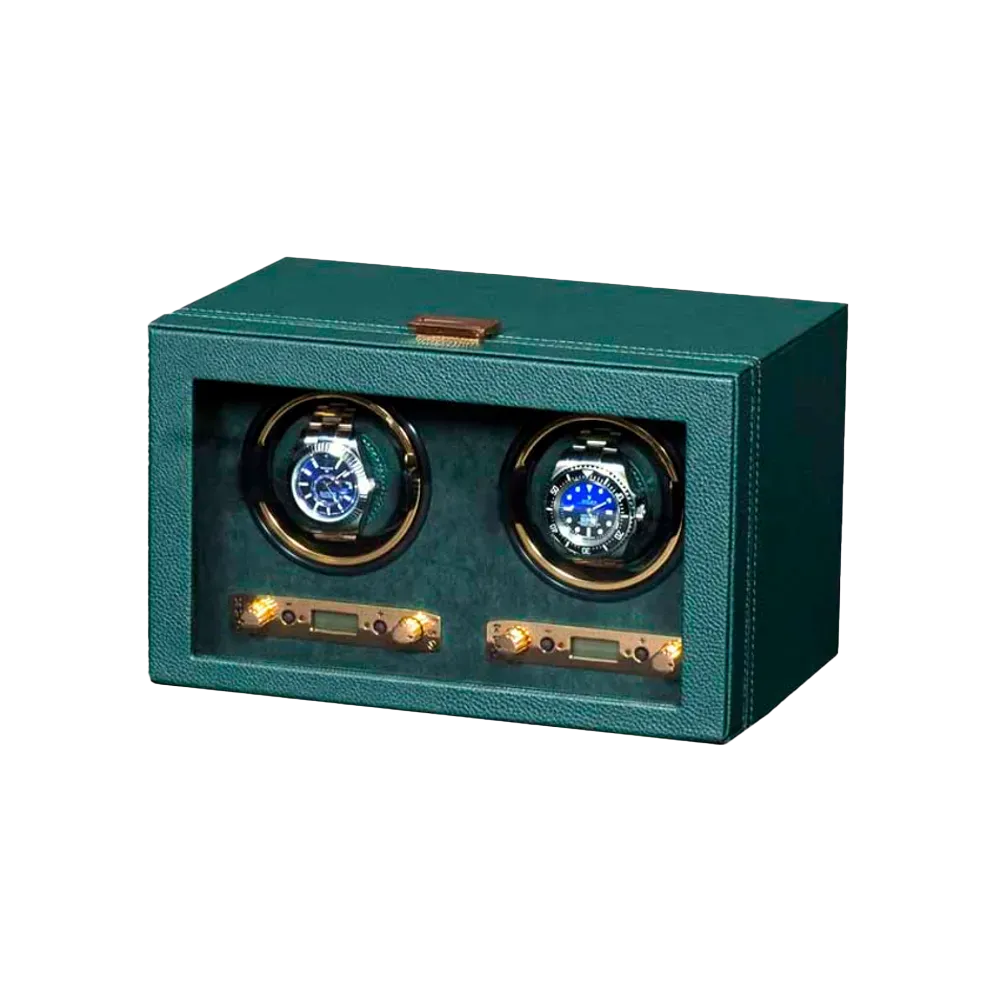 Шкатулка для автоподзавода 2-х часов BADGE 02VGR [440970]