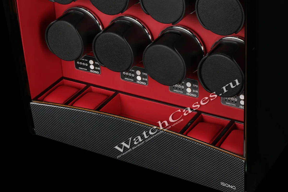 Шкатулка для автоподзавода 8-ми часов O8-CF-RED [380023]
