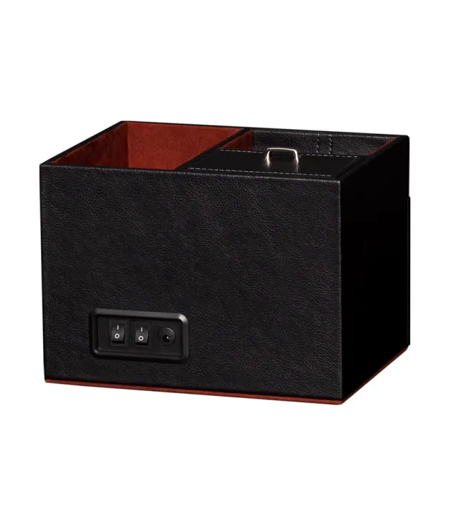 Шкатулка для автоподзавода 2-х часов LEATHER 02R [440791]