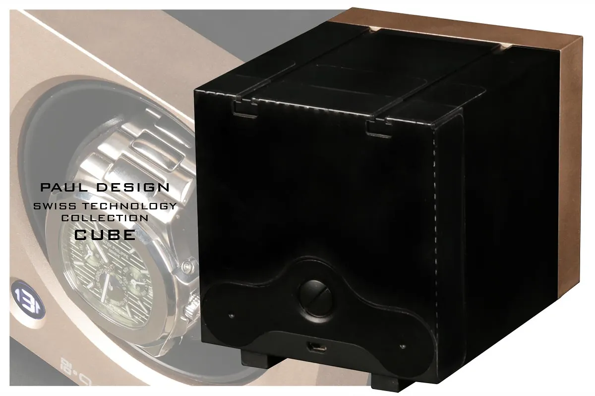 Шкатулка для автоподзавода 1-х часов PD CUBE GD [110058]