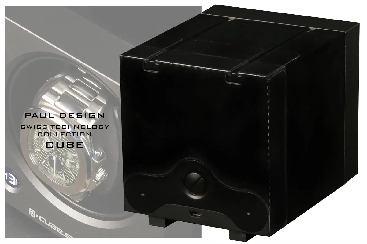 Шкатулка для автоподзавода 1-х часов PD CUBE GY [110059]