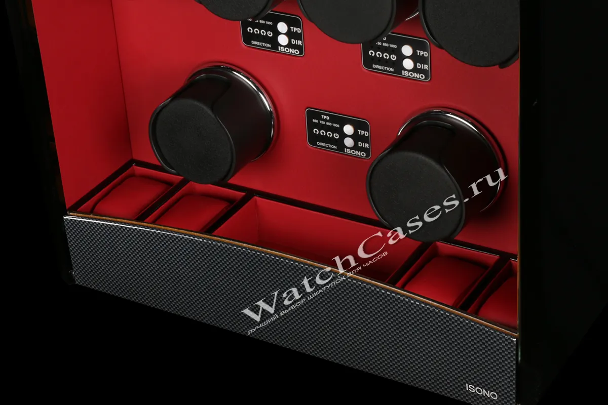 Шкатулка для автоподзавода 6-ти часов O6-CF-RED [380018]